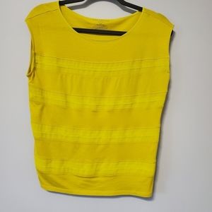 Ann Taylor yellow sleeveless top LP